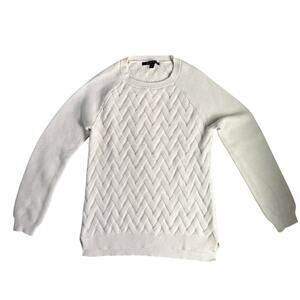 Cyrus Cream Textured Knit Sweater Size S